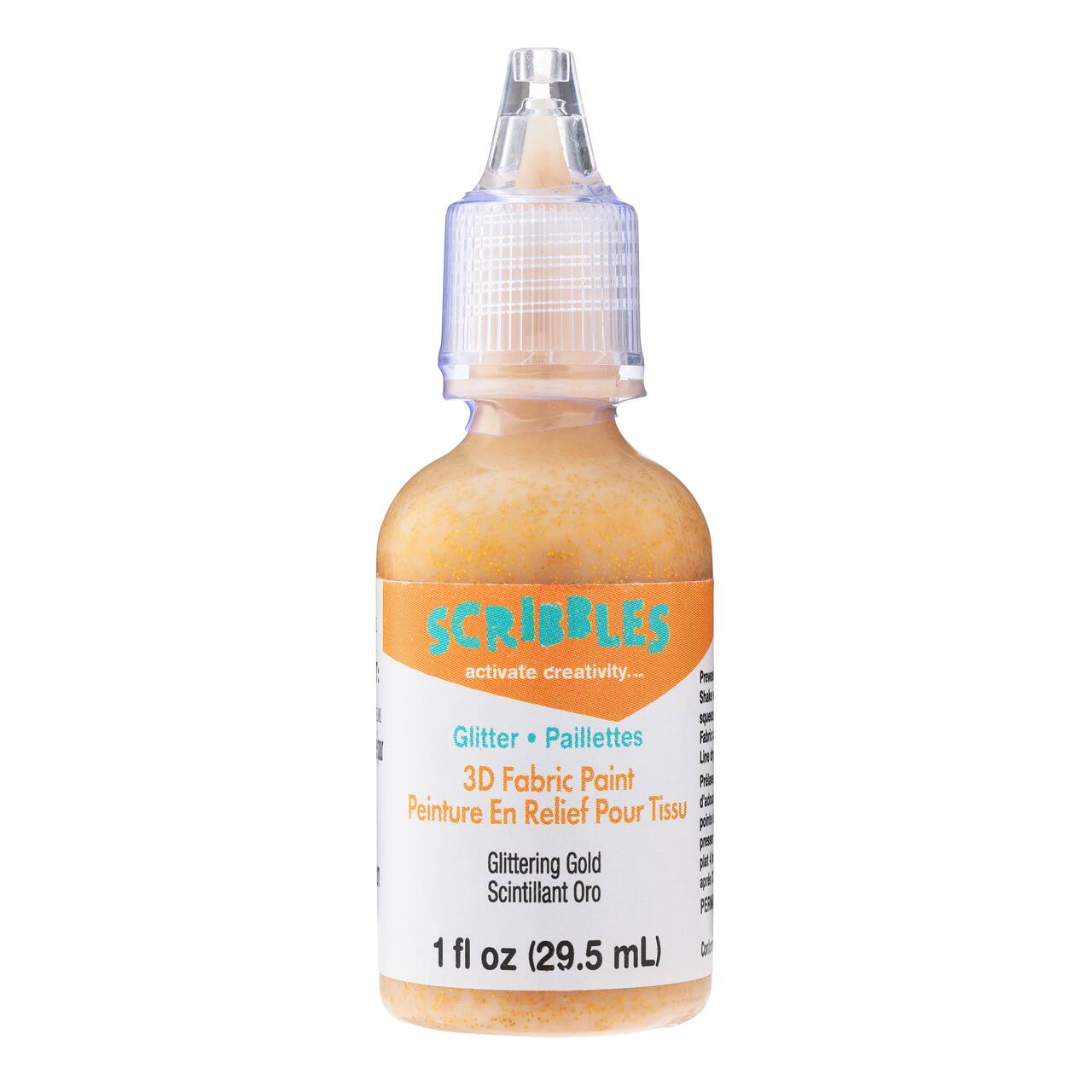 12 Pack: Scribbles® Glitter 3D Fabric Paint